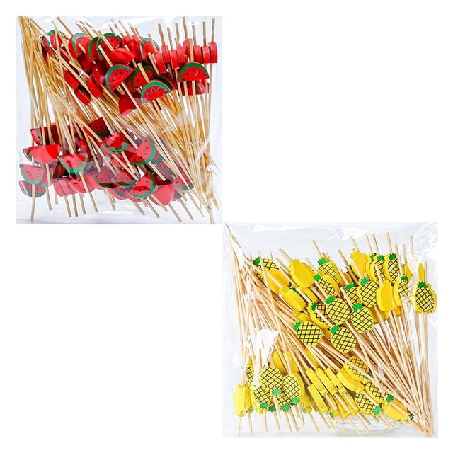 Palillos de Fruta Palillos de Bambú Tenedores de Fruta Palillos de Dientes Artísticos Palillos para Cócteles Palillos para Sándwiches Palillos Decorativos para Cócteles