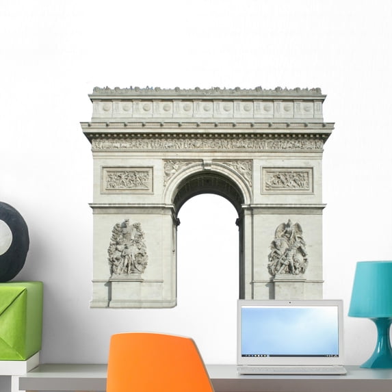Arch Triumph Cut Wall Decal by Wallmonkeys Peel and Stick Graphic (24 in W x 21 in H) WM72365