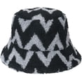 thumbnail image 6 of CoCopeaunts Winter Bucket Hat for Men Wave Stripe Soft Comfortable Lamb Hair Fisherman Hat Women Sport Casual Warm Bucket Caps, 6 of 8