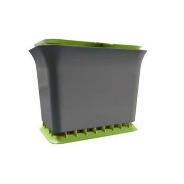 full circle fresh air odorfree kitchen compost bin, green slate