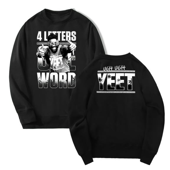 Jey Uso Four Letters One Word Merch Crewneck Long Sleeve Streetwear Women Men Pullover Sweatshirts
