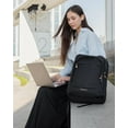 thumbnail image 6 of Light Flight Travel Backpack for Women, 15.6 Inch Laptop Backpack with USB Charging Hole, Water Resistant Black Computer Backpack, 6 of 8