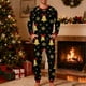 thumbnail image 1 of Pijama navideño para hombre, blusa y pantalones con estampado navideño a cuadros., 1 of 5