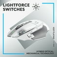 thumbnail image 3 of Logitech G502 X Lightspeed Wireless Gaming Mouse - LIGHTFORCE hybrid optical-mechanical switches, HERO 25K gaming sensor, compatible with PC - macOS/Windows - White, 3 of 8