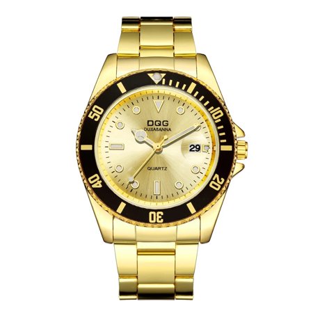High Quality Stainless Steel Mens Watches Top Brand Fashion Casual Calendar Business Wristwatch Relogio Masculino relogios home golden face