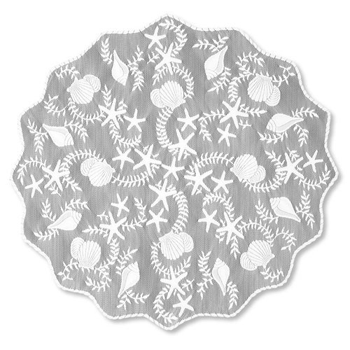 Heritage Lace TP-4200W 42 in. Tidepool Round Table Topper