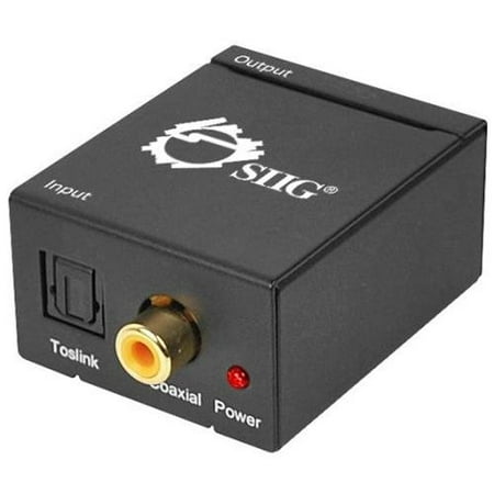 SIIG Digital to Analog Audio Converter – 1 Pack – 1 x Toslink Digital Audio, 1 x Audio – 2 x RCA Stereo Audio – Black SIIG Digital to Analog Audio Converter – 1 Pack – 1 x Toslink Digital Audio, 1 x Audio – 2 x RCA Stereo Audio – Black