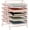 Pink, variant on 5-Tier Paper Tray Organizer with Multicolor Trays, Classroom File Organizer for Teachers, Metal Mesh, Assorted Colors