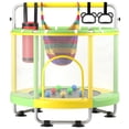thumbnail image 1 of Trampolín Infantil de 55 Pulgadas – Certificado – Mini Trampolín con Red de Seguridad – 181 kg – Ajustable – Interior y Exterior, 1 of 7