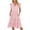 Pink, variant on FcBaudy Sleeveless V-Neck Dress,Summer Dresses for Women Solid Dresses For Women Summer Casual Sleeveless Fold Self Tie Front Pleated Mini Sundress Beach Vacation Dress With Pocket Women Dress