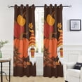 thumbnail image 6 of Long Curtains for Bedroom & Living Room 84 inches Autumn Leaves and Gnome Bathroom Window Curtain Bathroom Curtain, 1 Panel, 6 of 7