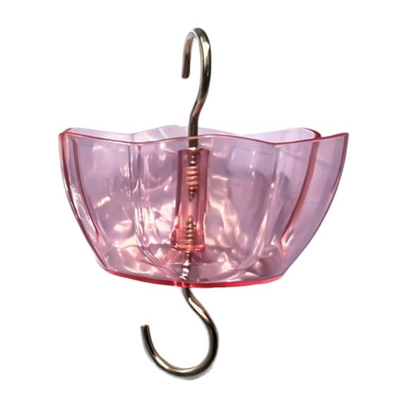 2-Piece Clear Pink Novelty Hummingbird Water Feeder, Hanging Bird Feeder, Bird Feeders for Outside, Wild Bird for Outside Feeder, 3.5X2.5X2 in Compact Lightweight Structure, Comes