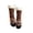 Brown, variant on Venzia Zebra Pattern Fleece Lined Warm Slipper Socks, Thick Sherpa Lined Non-slip Home Socks