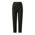 thumbnail image 5 of Xyxonk Polka Dot Pajamas for Women Comfy Button Pj Set Long Sleeve Shirt and Womens Pajama Pants Black Plus Size Lounge 2 Piece Sleepwear Black L, 5 of 7