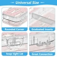 thumbnail image 4 of Plastic Pencil Box Large Capacity Pencil Boxes Clear Boxes with Snap-Tight Lid Stylish Office Supplies Storage Organizer Box Dogs Wearing Bows, 4 of 7
