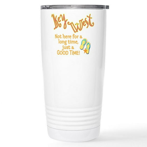 CafePress - Key West Stainless Steel Travel Mug - Insulated Stainless Steel Travel Tumbler 20 oz.
