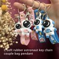 thumbnail image 4 of Astronaut Keyring Interesting Backpacks Pendant Fashion Decor Accessory Adorable Cartoon Spaceman Keychain Keyholder Decoration Pink Small, 4 of 8
