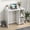 White, variant on BarefHaven Small White Desk with Shelves, Compact Desk for Small Space, Study Writing Table with 2 Tier Shelves, Modern Simple Style Laptop PC Table, White