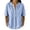 Blue, variant on Vrorvz Striped Blouses for Womens Short Sleeve Button Crew Neck Tops Summerwork Office Business Tee Shirts