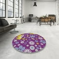 thumbnail image 4 of Ahgly Company Machine Washable Indoor Rectangle Transitional Silver Pink Area Rugs, 3' x 5', 4 of 7