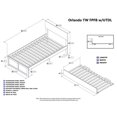 thumbnail image 4 of Atlantic Furniture Lit Simple Plate-Forme Urbain Orlando en Caramel, 4 of 4