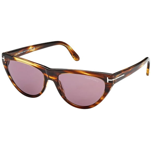 Tom Ford FT0990 55Y Women's Amber-02 Havana Frame Sunglasses