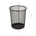 thumbnail image 4 of Seville Classics 2-pack Mesh Wastebasket Recycling Bin, 6 gal, 12" diameter top x 14" H, Black, 4 of 10
