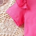 thumbnail image 6 of Gubotare Girls 2 Piece Set Girls Clothes Stretch Top and Wide Leg Pants Clothes for Teen Girls Size 6-7 (Hot Pink,6-7 Years), 6 of 7