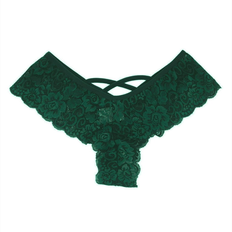 Womens Lace Underwear Sexy Bikini Panties V-Back Criss Cross Bowknot Briefs  Lingerie Panty G-String Cute Thongs