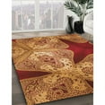 thumbnail image 2 of Ahgly Company Indoor Square Patterned Carrot Orange Area Rugs, 5' Square, 2 of 6
