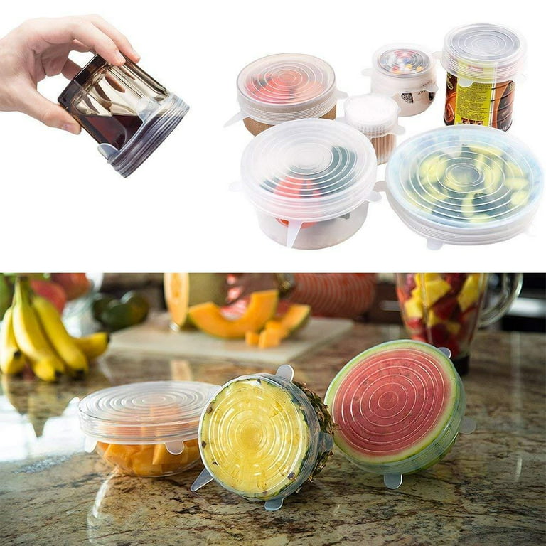 Silicone Lids Covers - Microwave Food Cover for Bowls,Cups,Pots,Pans Food  Safe BPA Free Silicone Bowl Covers Easy to Clean and Storage