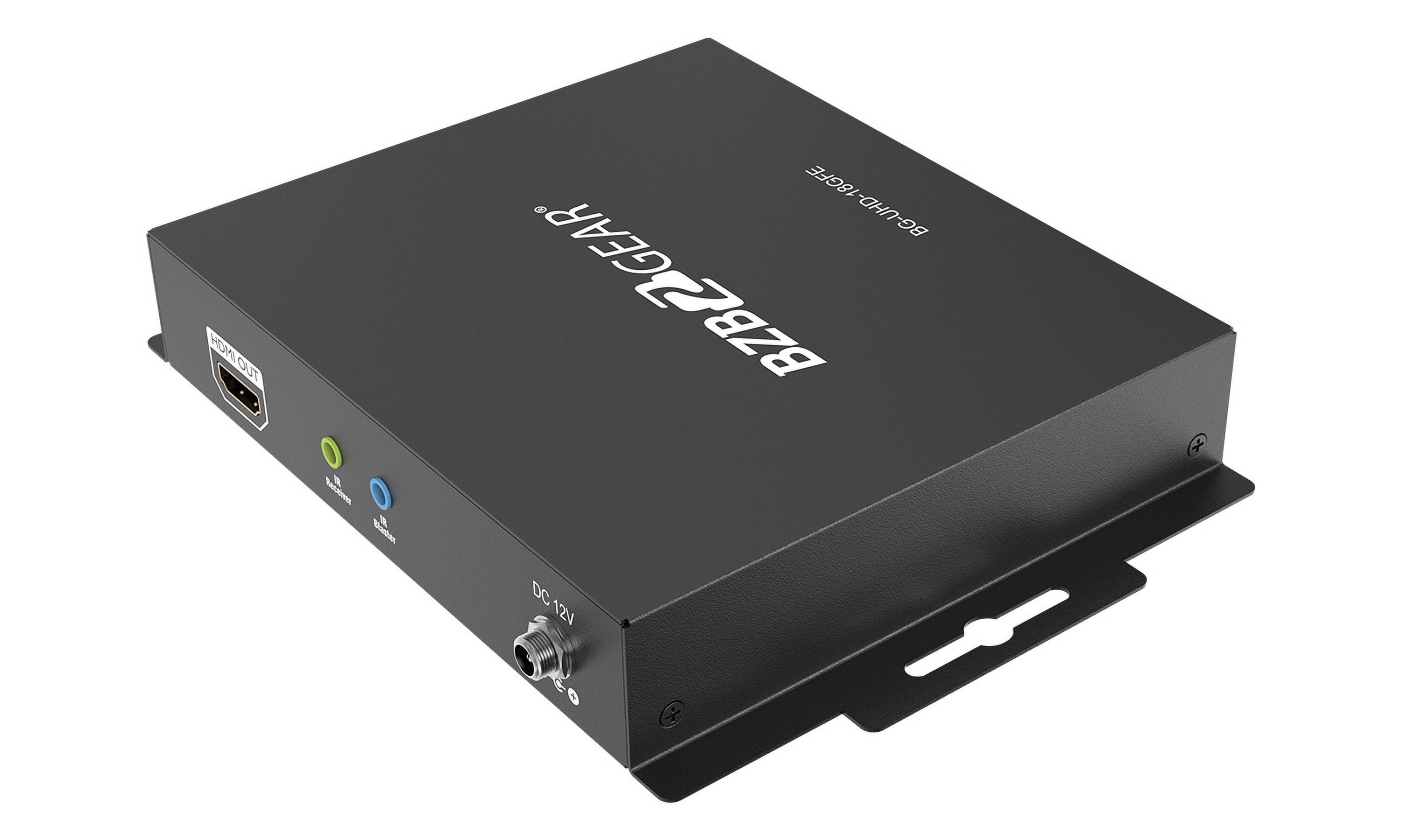 BZBGEAR 4K UHD HDMI USB KVM Extender Kit Over Fiber with HDR/2-Way IR/RS-232 (No SFP Module Included)