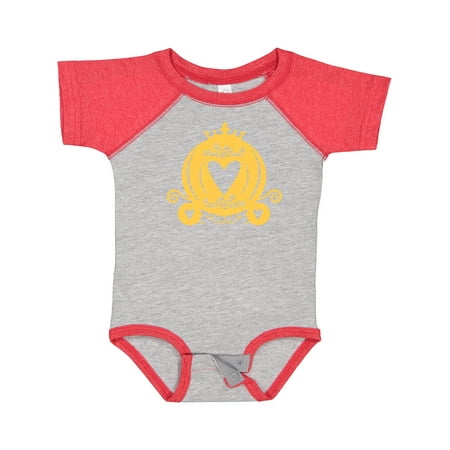 

Inktastic Pretty Yellow Princess Carriage Gift Baby Boy or Baby Girl Bodysuit