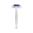 thumbnail image 5 of ANGARA Natural Round 1.8 ct Tanzanite Cathedral Ring with Diamond Halo in 14K White Gold for Women (Size-8mm) | December Birthstone, Anniversary, Jewelry Gift for Women | Natural Tanzanite Ring, 5 of 10
