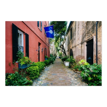 Charleston Gallery - NOIR Gallery Charleston South Carolina Cobblestone Street Canvas Wall Art
