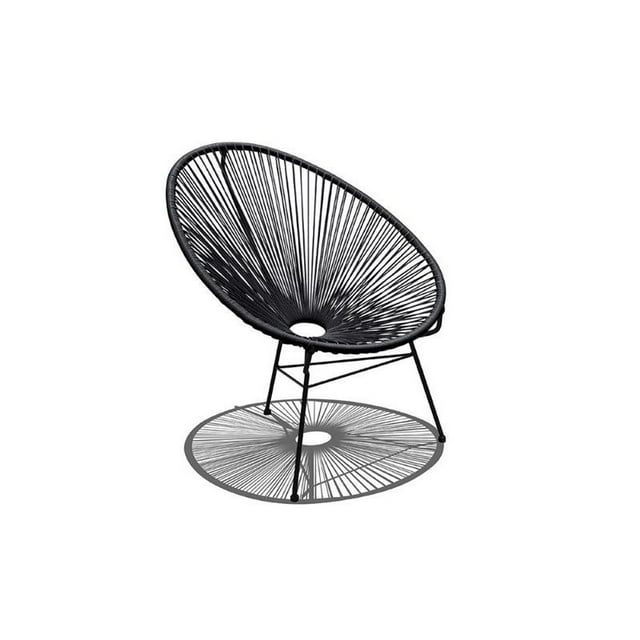 Pemberly Row Chaise de Jardin en Noir de Jais