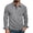 Gray-08, variant on Men's Ribbed Knit Henley Shirt with Pocket, Long Sleeve Corduroy Collared Casual Fall Winter Top