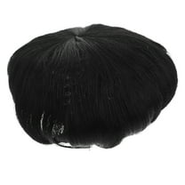 Realistic Hair Wig for Men Men's Toupee Hairpiece Apparel Man Black