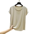 thumbnail image 5 of uublik Comfy Pajamas for Women Set 2 Piece Lounge Set Casual Short Sleeve Tops and Wide Leg Pants Loungewear Matching Sleepwear Khaki, 5 of 8