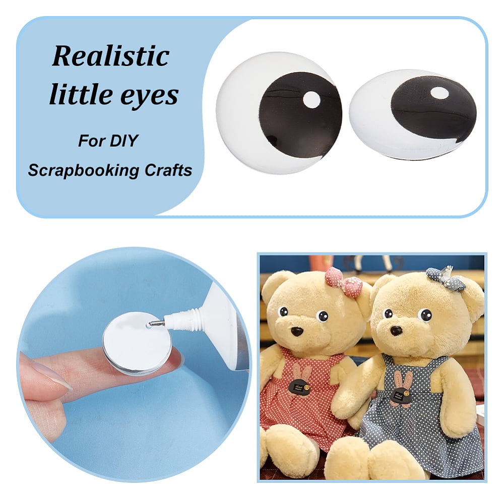 144 Pcs 24 Styles Glass Craft Eyes 0.3 inch Half Round Glass Puppet Eyes Stuffed Crochet Eyes Animal Eye Crochet Crafts Making