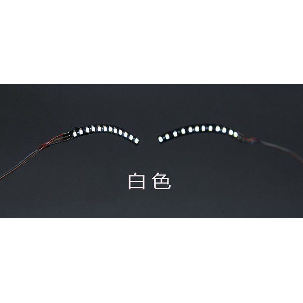 Tiras de Luz Led Halloween Iluminación Led Pestañas Falsas Tira de Maquillaje Luminosa Lámpara Pestañas Pegatinas Doble Párpado Club Bar Accesorios de Maquillaje Baile Luz Led Falsa E Led Luz Barra