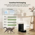 thumbnail image 3 of Automatic 6L Dog and Cat Water Dispenser with Stainless Steel Bowl Gravity Waterer,100% BPA-Free,Large Capacity and Drinking Area Noise-Free for Pets (6L Water Dispenser, Black), 3 of 11