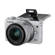 Canon EOS M100 Mirrorless Digital Camera with 15-45mm Lens (White)