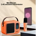 thumbnail image 4 of Liquidation Usloyux Machine de Karaoké Haut-Parleur Compact Choix Populaire - Chant Portatif et Microphone Haut-Parleur Bluetooth Mini Intégré Haut-Parleur Microphone Portatif à Main, Orange, 4 of 6