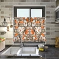 thumbnail image 4 of Yayeee Kitchen Curtains Tier Pair Light Filtering 27"x24" Rod Pocket Short Cafe Window Panel, Rustic Floral, 4 of 7