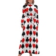 thumbnail image 2 of Vestido largo de fiesta con diseño de cartas de tréboles y espadas de corazones, vestidos de mujer, vestidos de verano para mujer 2024, ropa femenina, 2 of 5