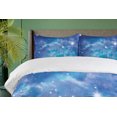 thumbnail image 4 of Ambesonne Space Duvet Cover Sets, Planet Star Clusters, 2-King, Purple Grey Turquoise, 4 of 7