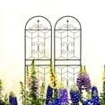 thumbnail image 4 of CQSXDA  4 Pack Black Metal Garden Trellis 71 Inches High Outdoor Support For Climbing Plants, 4 of 13