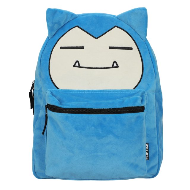 Pokemon Snorlax Sac à Dos en Peluche Réversible de 16 Po avec Oreilles