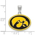 thumbnail image 2 of Sterling Silver S. Rh-Plated Logoart University Of Iowa Medium Enamel Pendant (24 X 22) Made In United States ss086uia, 2 of 5